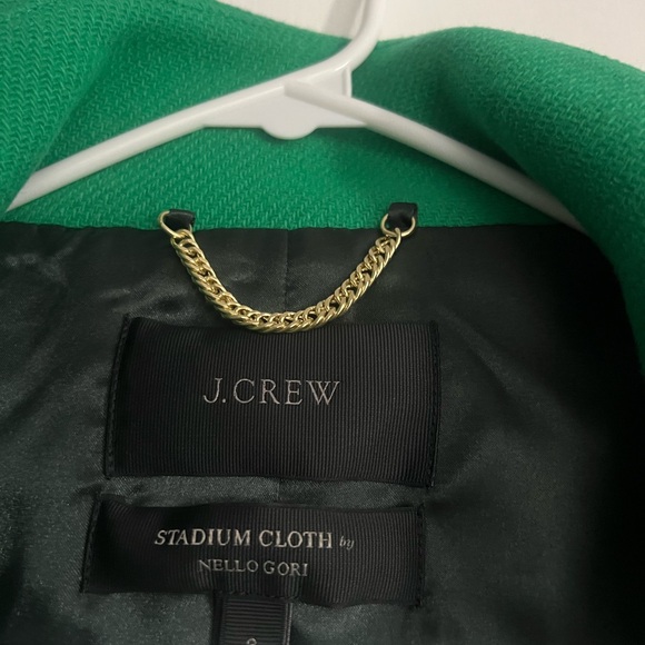 J. Crew Women's Vibrant Green Cacoon Coat Italian Stadium Cloth Wool - Picture 10 of 11